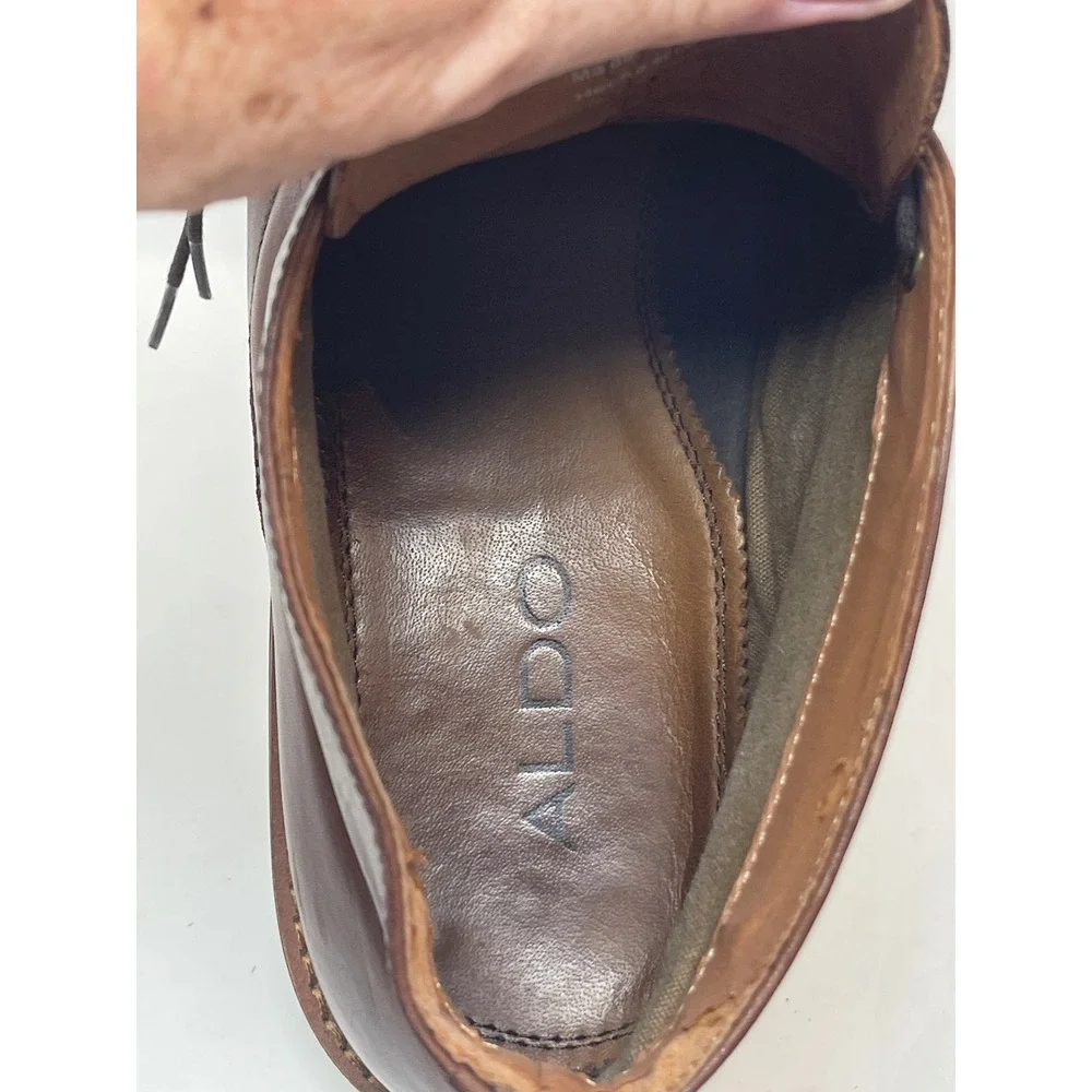 Aldo Chukka Boots Mens Brown Leather Good Lace Up‎ Desert Boots
